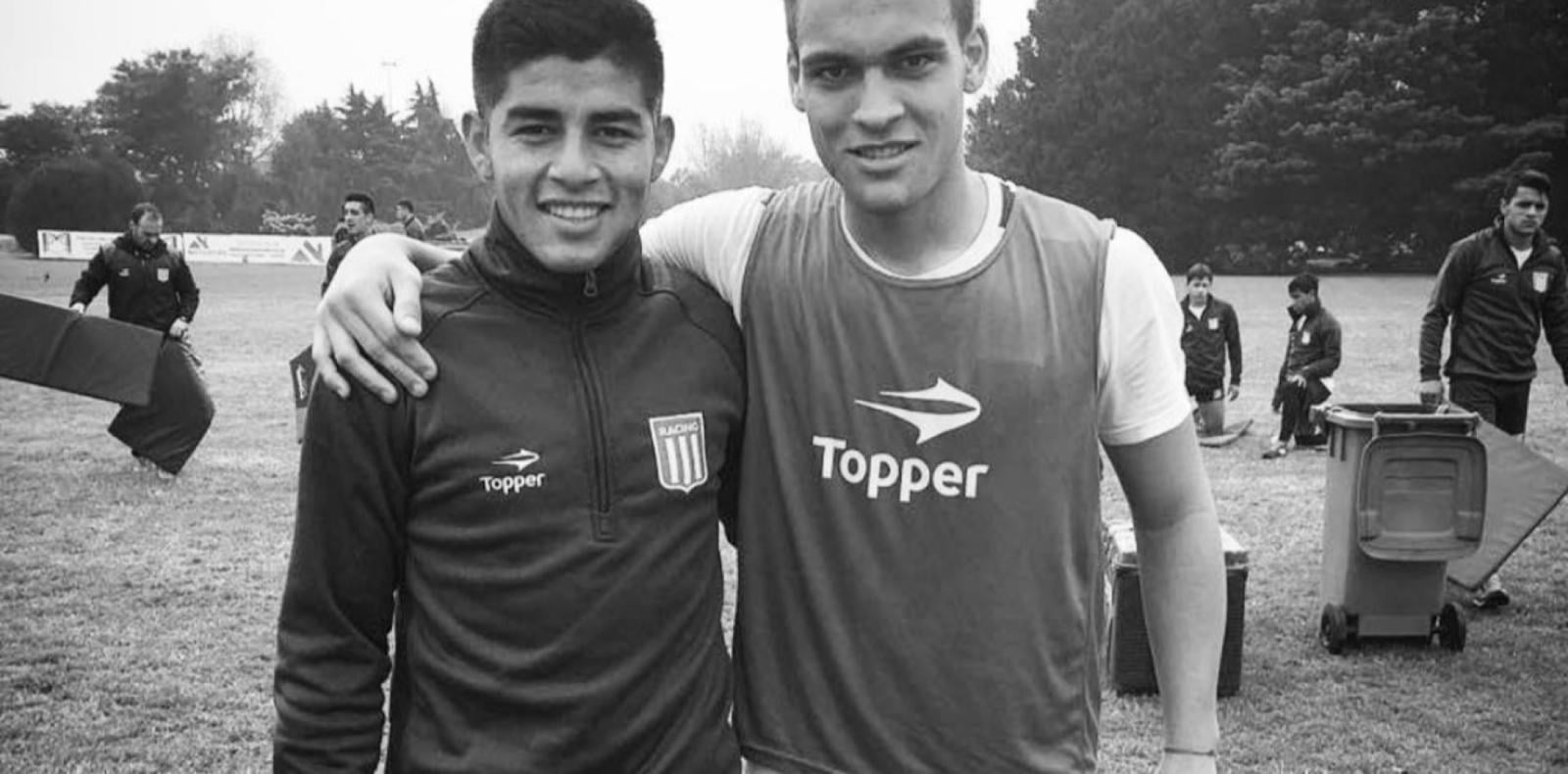 Imagen Valenzuela y Lautaro Martínez, compañeros en Racing en la categoría 97'