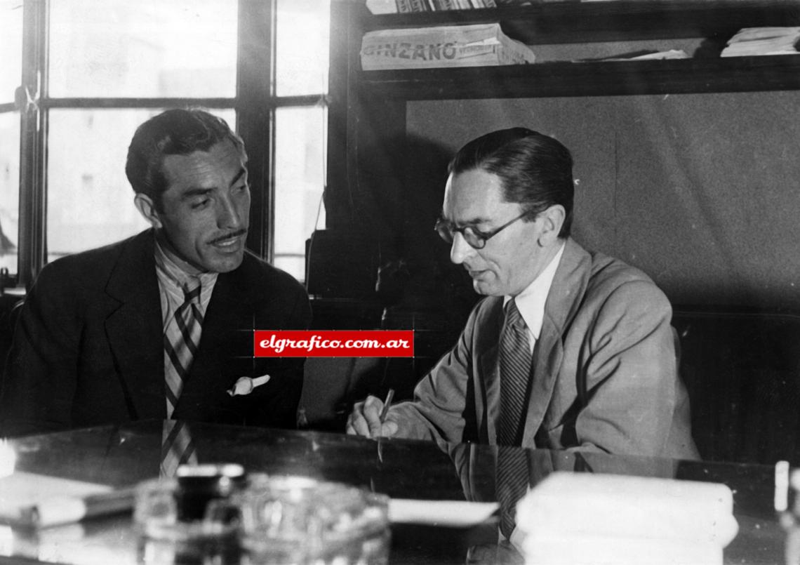 Imagen Frascara con el tenista Alejo Russell.-8-11-46