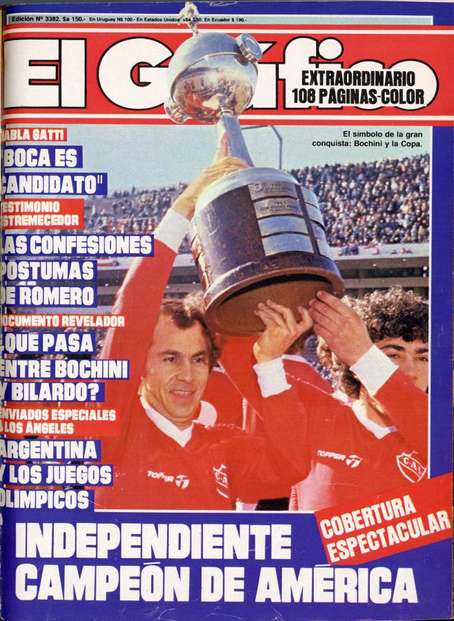 Imagen La tapa de la edición 3382, del 31 de julio de 1984, dedicado a los campeones de América