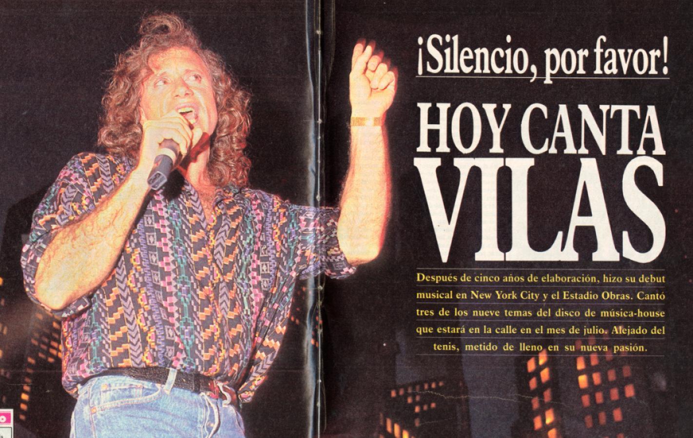 Imagen "Silencio, hoy canta Vilas", tituló El Gráfico.