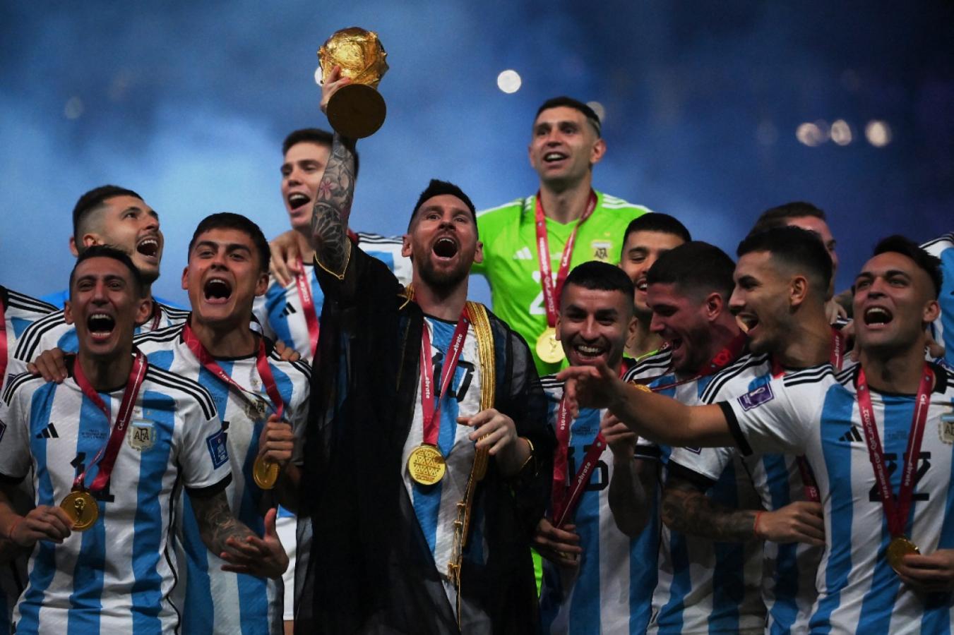 Imagen Y llegó la tercera: Argentina campeón del mundo (AFP)