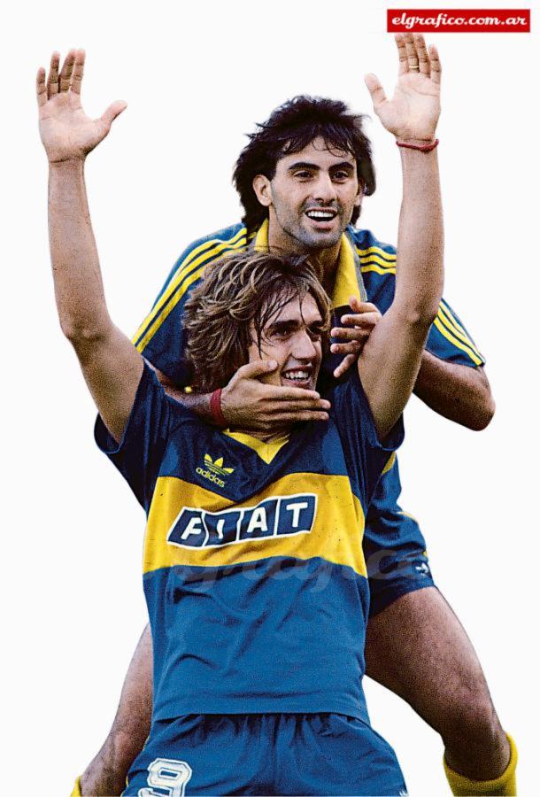 Imagen Histórica dupla de los 90. Latorre y Batistuta.