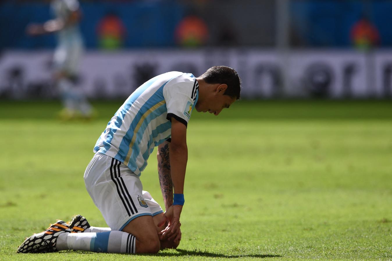 Imagen Di María se lesionó en los cuartos de final del Mundial 2014 (PEDRO UGARTE / AFP)