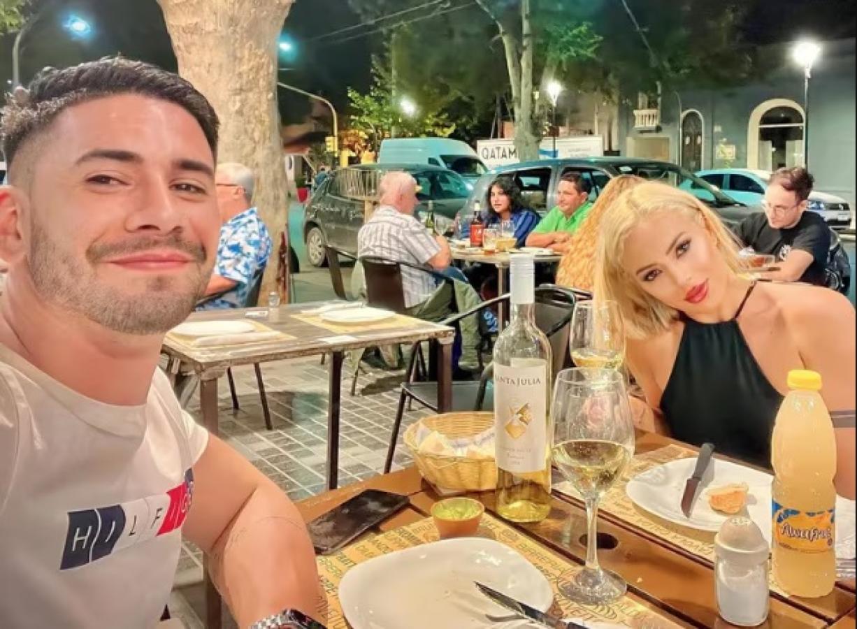 Imagen Florencia Guiñazú, en una de las imágenes con su marido.