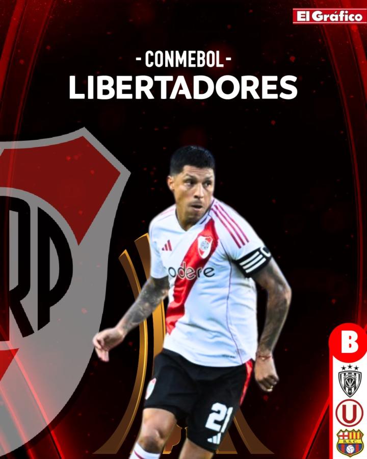 Imagen El grupo de River en la Copa Libertadores 2025.