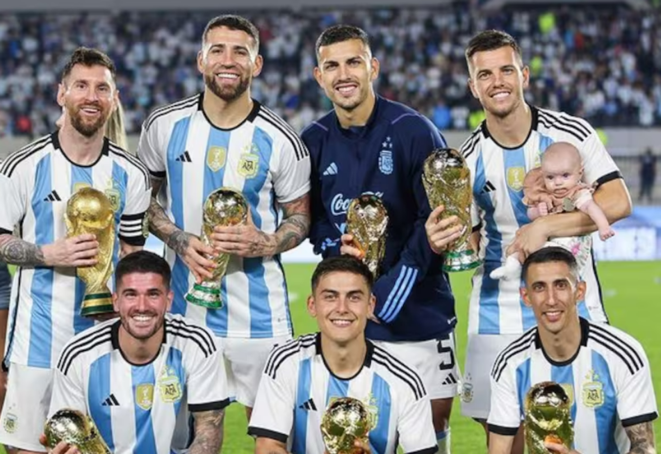 Imagen Lo Celso tuvo su reconocimiento y su Copa del Mundo en uno de los festejos en Santiago del Estero.