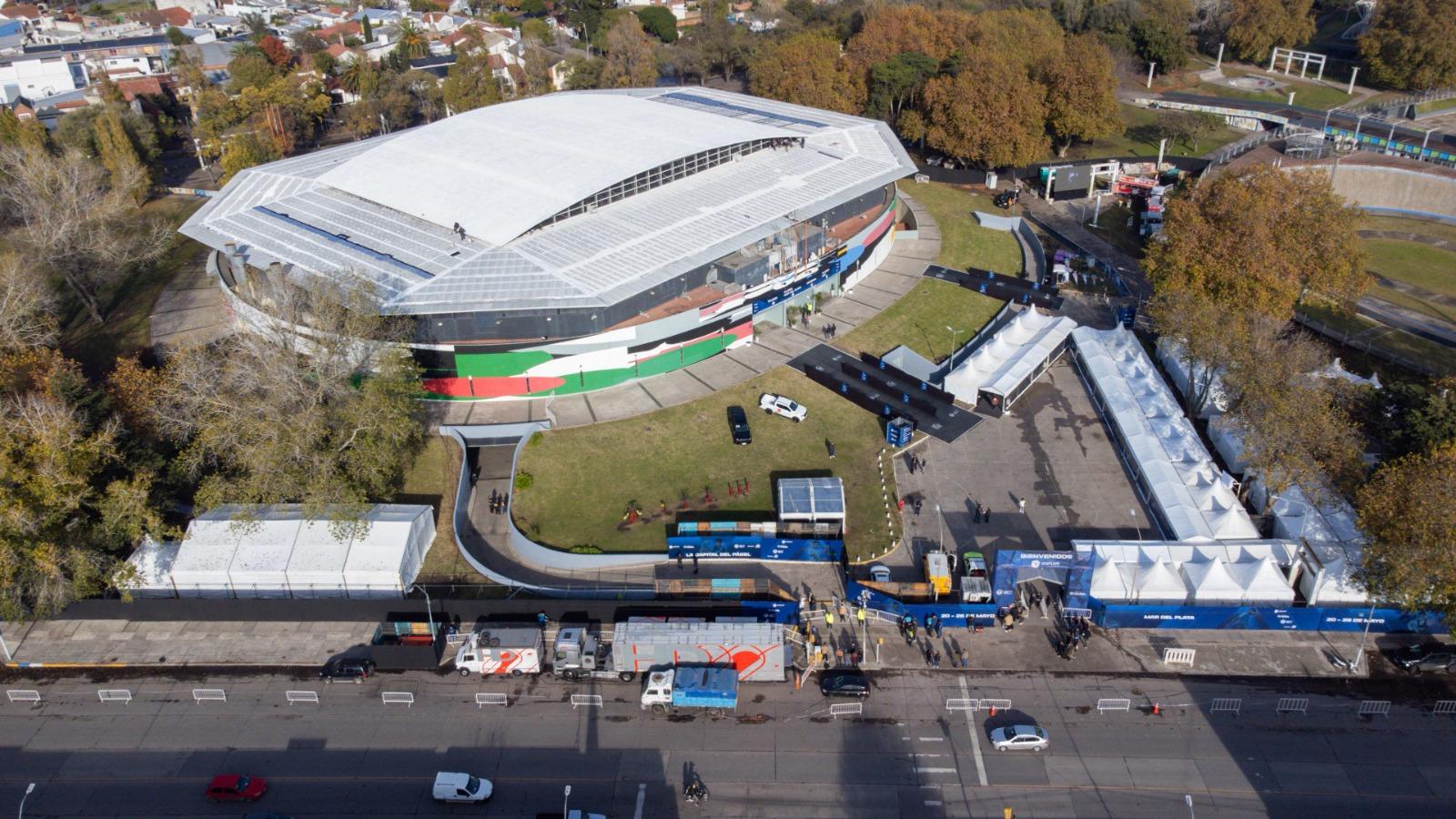 Imagen El Polideportivo Islas Malvinas, desde el aire.