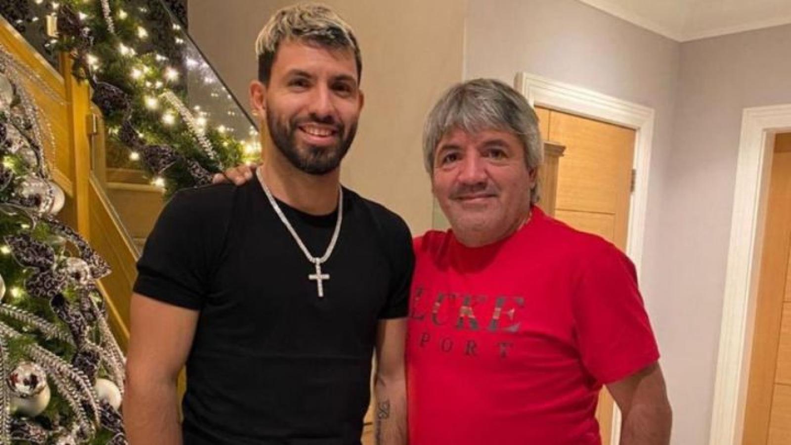 Sergio Agüero y su papá Leonel