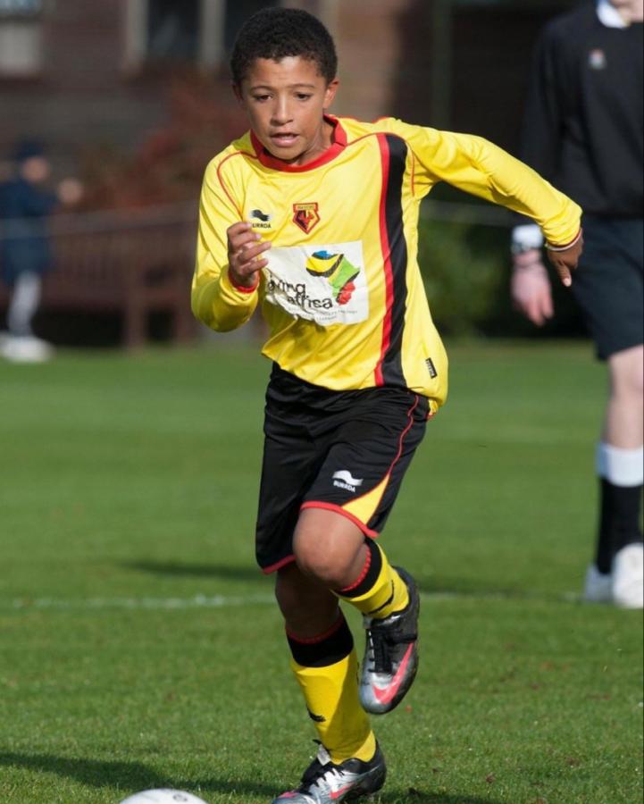 Imagen Jadon Sancho y sus inicios como futbolista en la academia del Watford.