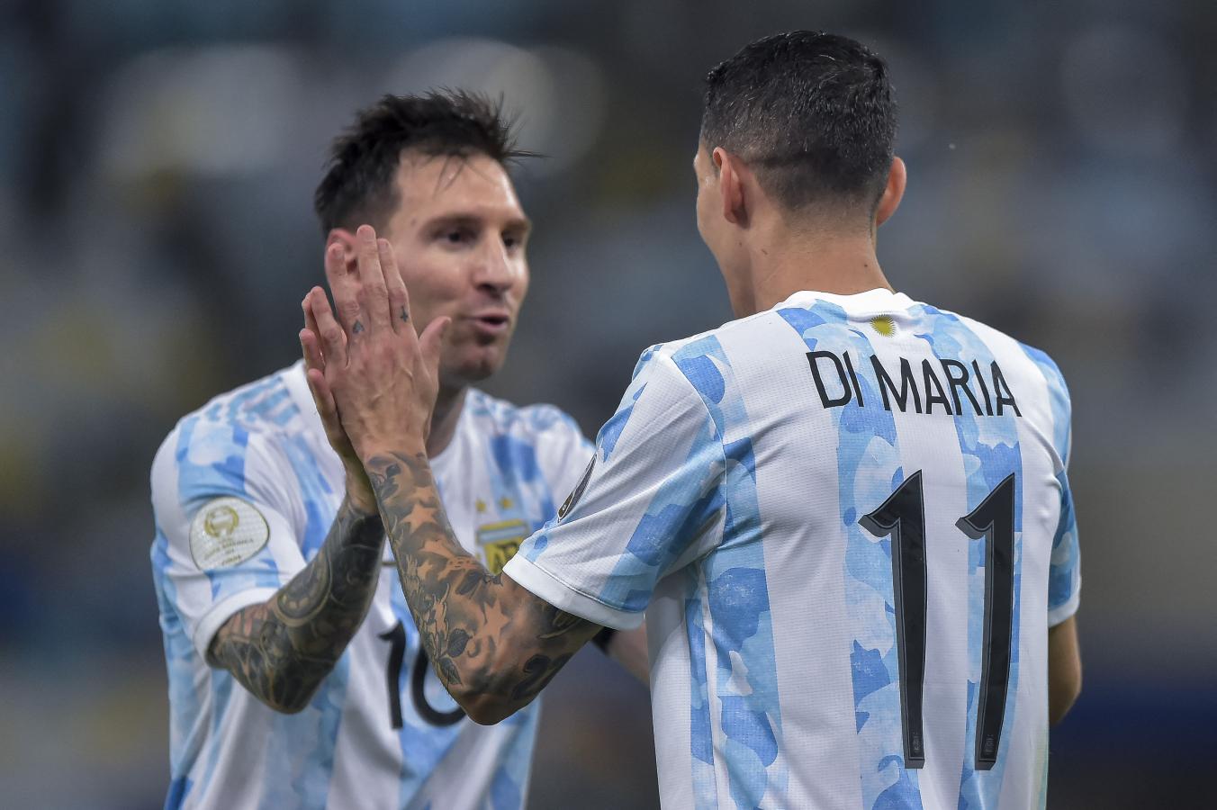 Imagen Messi y DI Maria juntos en la Selección Argentina y en el PSG