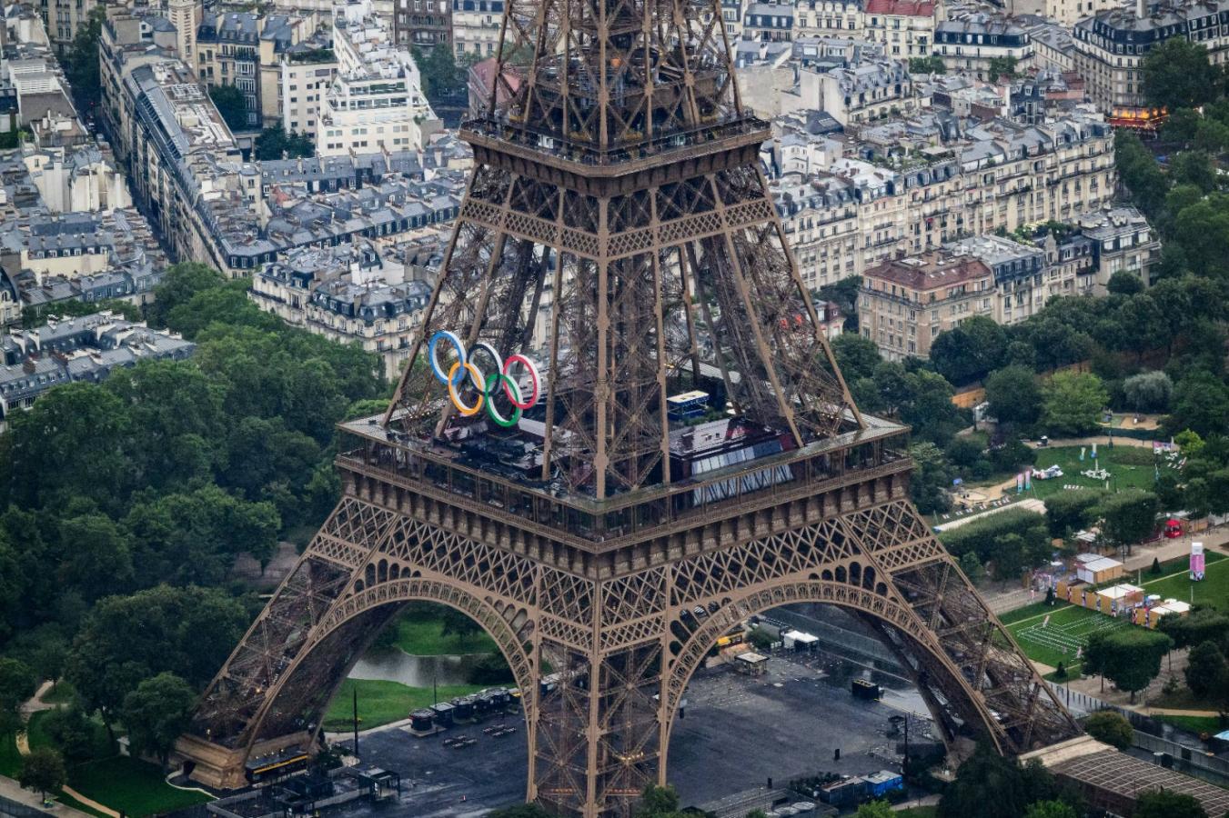 Imagen La Torre Eiffel, testigo privilegiada de la inauguración de los Juegos (AFP).