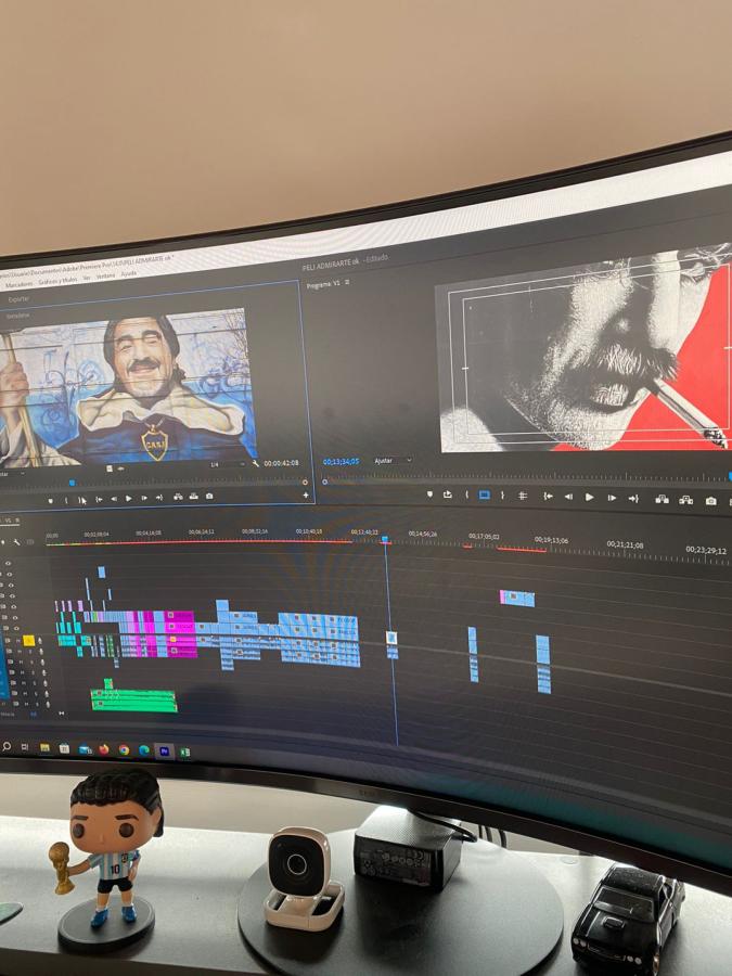 Imagen "El documental del 10", en pleno proceso de edición.