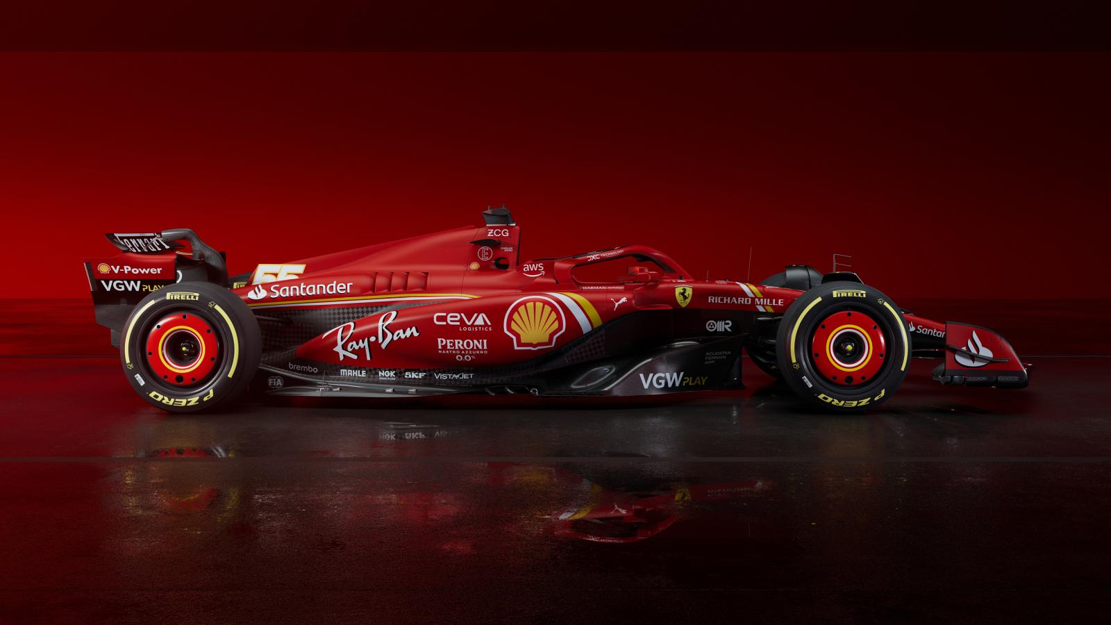 Imagen Ferrari exhibió con orgullo el nuevo y prometedor SF-24.
