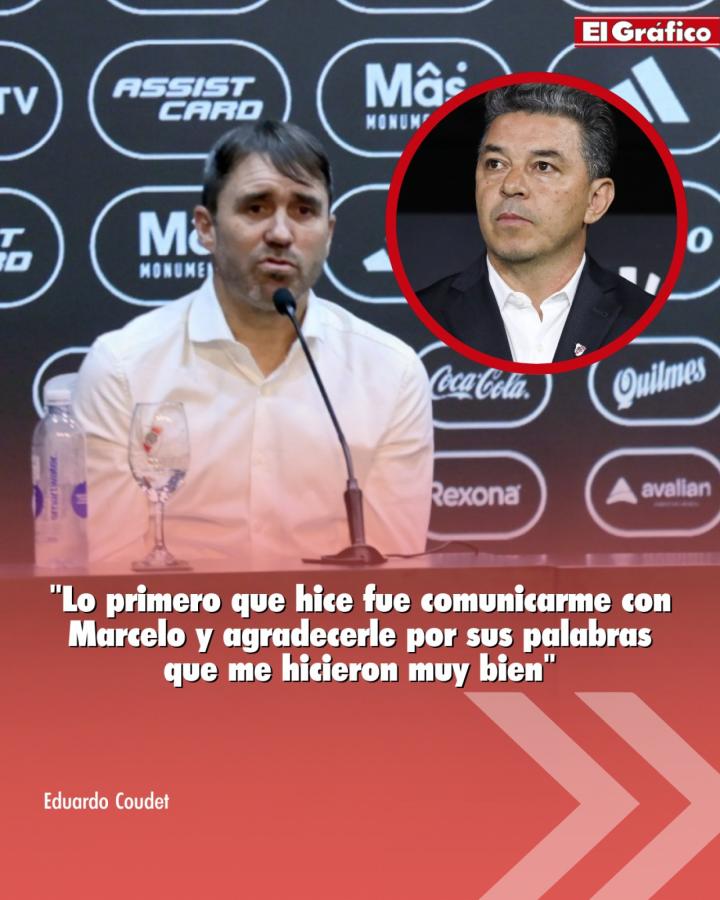 Imagen Chacho Coudet se mostró agradecido con Marcelo Gallardo.