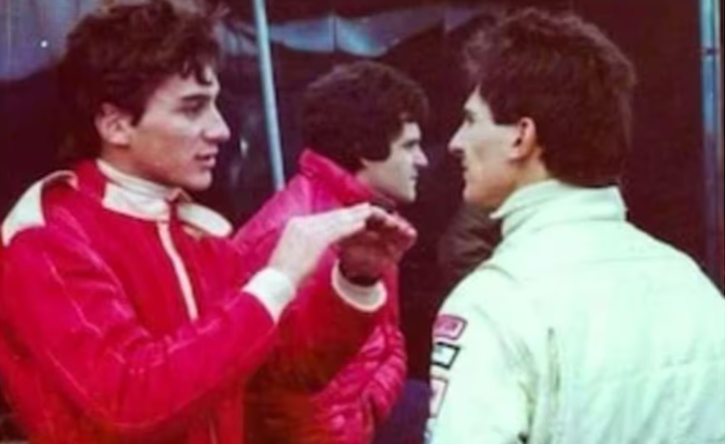 Imagen Ayrton Senna y Enrique Mansilla en la Fórmula Ford, en Inglaterra.