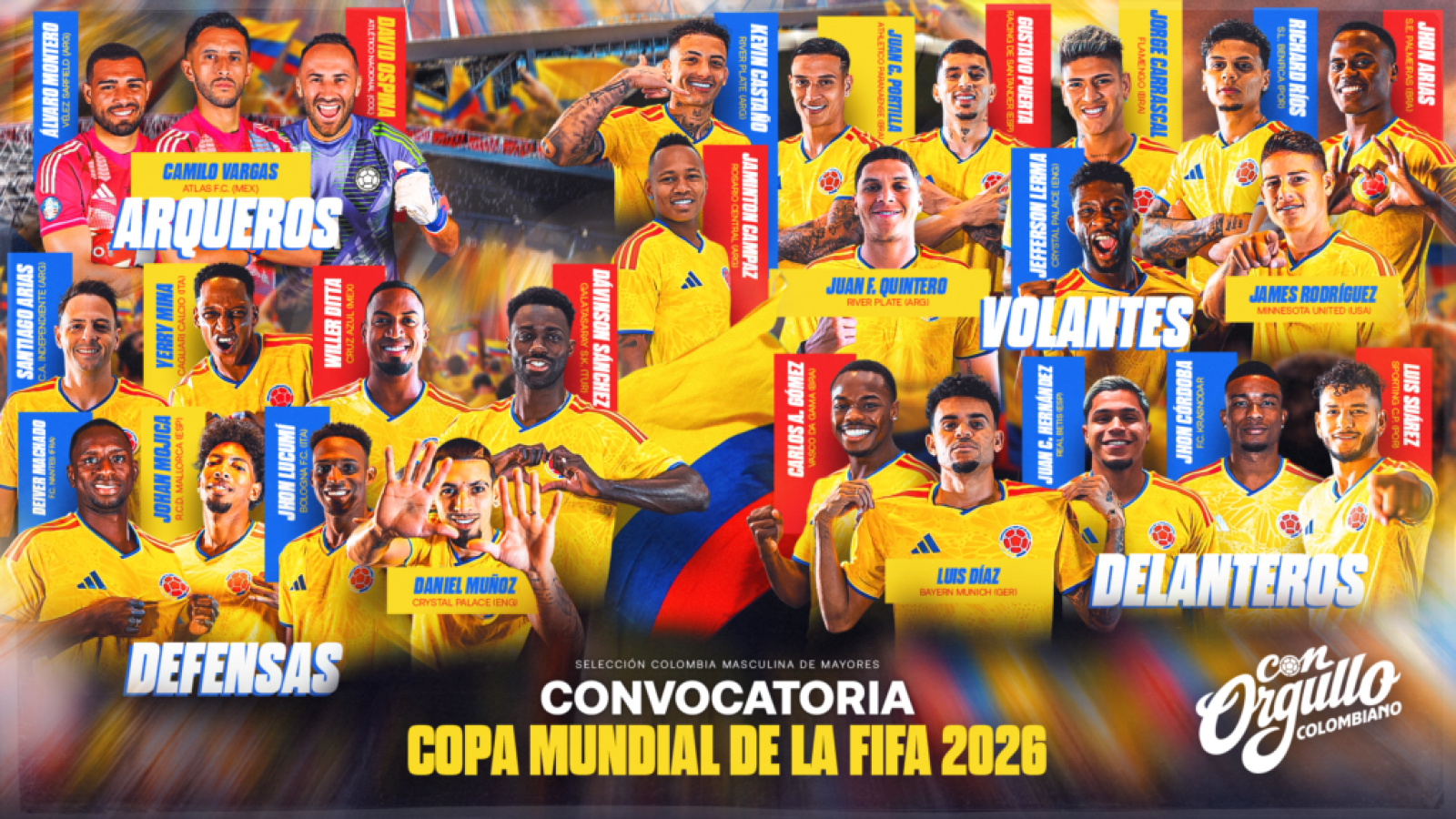 Con Quintero y sin Villa, Colombia confirmó su lista para el Mundial ...