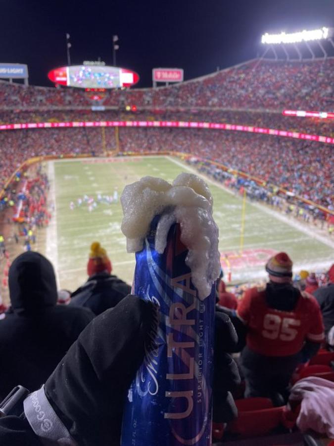 Imagen La cerveza, congelada en Kansas con 20 grados bajo cero.