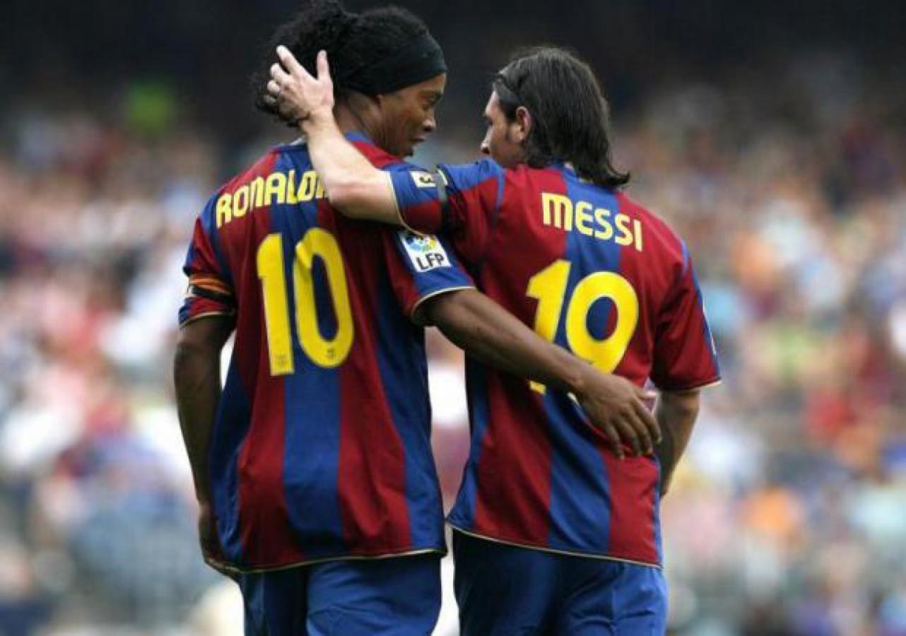 Imagen Dinho y Leo en tiempos de Barcelona. El brasileño arropó al argentino en sus inicios.