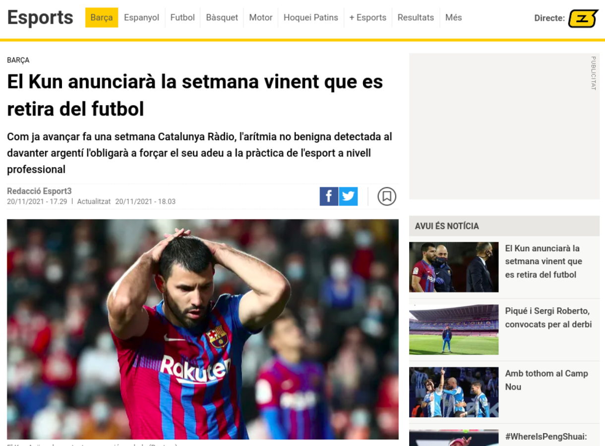 La noticia en el portal de Cataluña Radio.