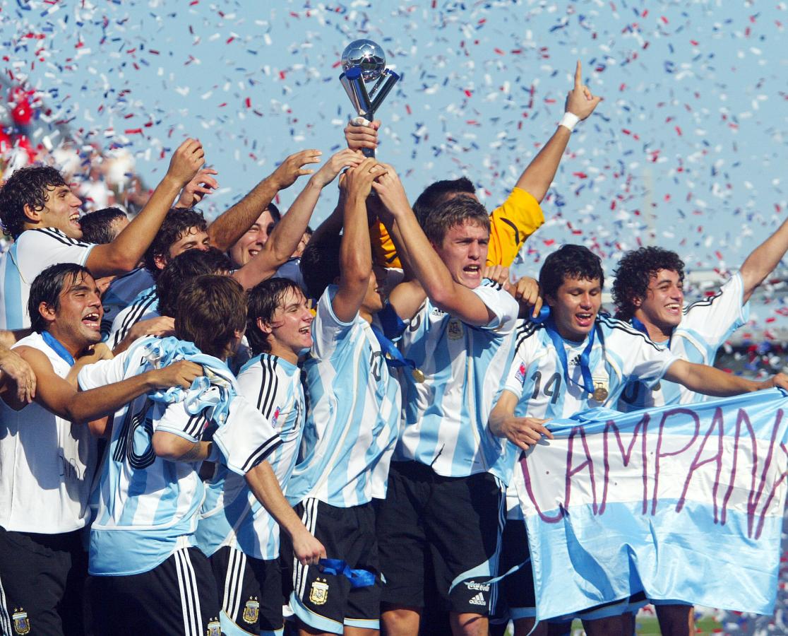 Imagen Kun Agüero, figura estelar de Argentina en Canadá 2007 (GEOFF ROBINS / AFP)