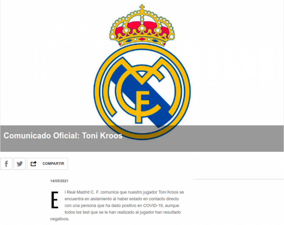 comunicado real madrid