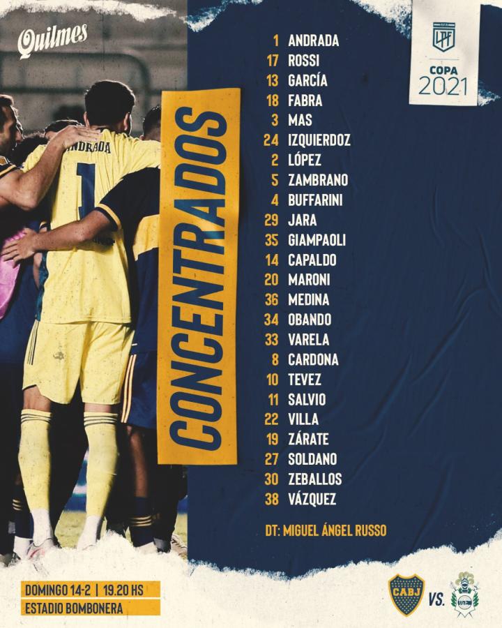 Imagen La lista de concentrados para el debut de Boca ante Gimnasia, sin Rojo ni Campuzano.