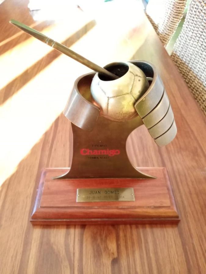 Imagen El Premio Chamigo que se otorgaba a las figuras del fútbol argentino en los años '90.