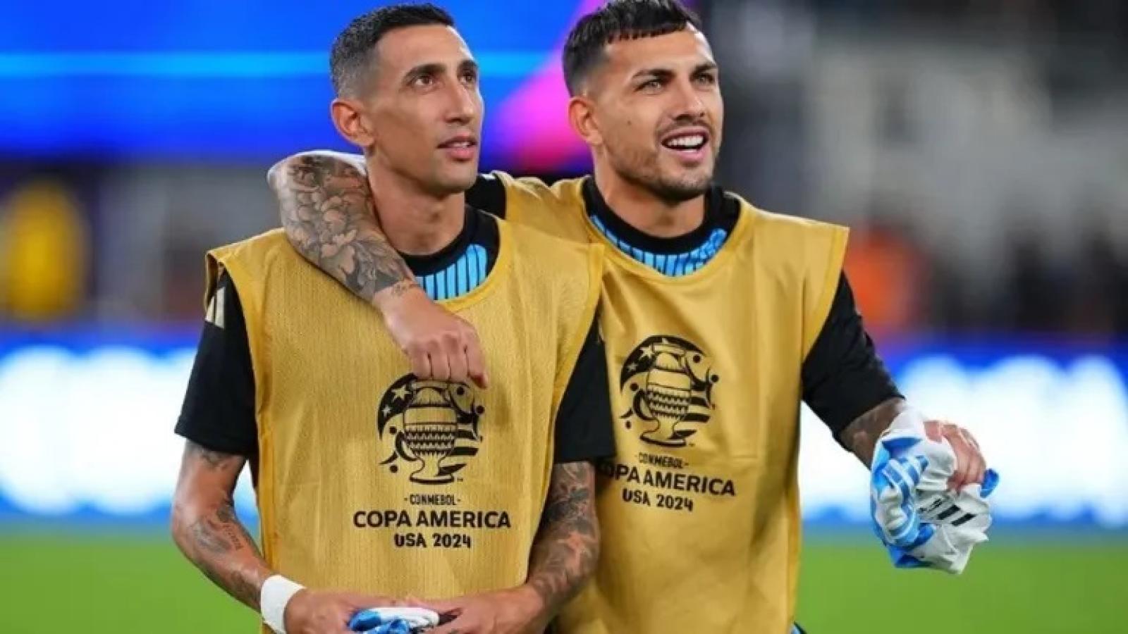 Imagen Paredes y Di María, durante la Copa América 2024.
