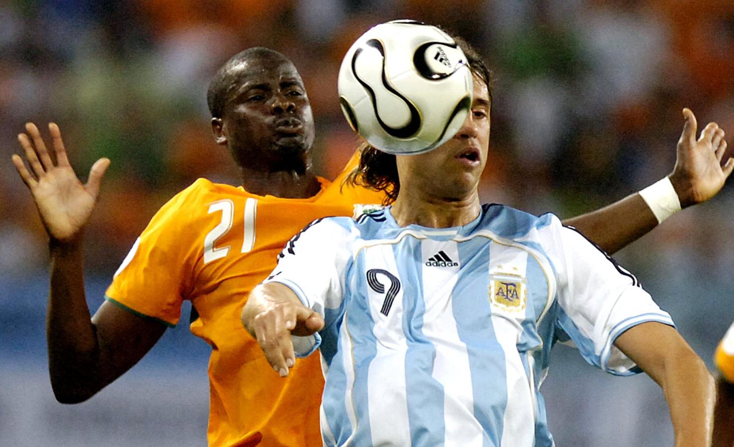 Imagen El último partido de Argentina ante Costa de Marfil: triunfo 2-1 en Alemania 2006. Foto: AFP