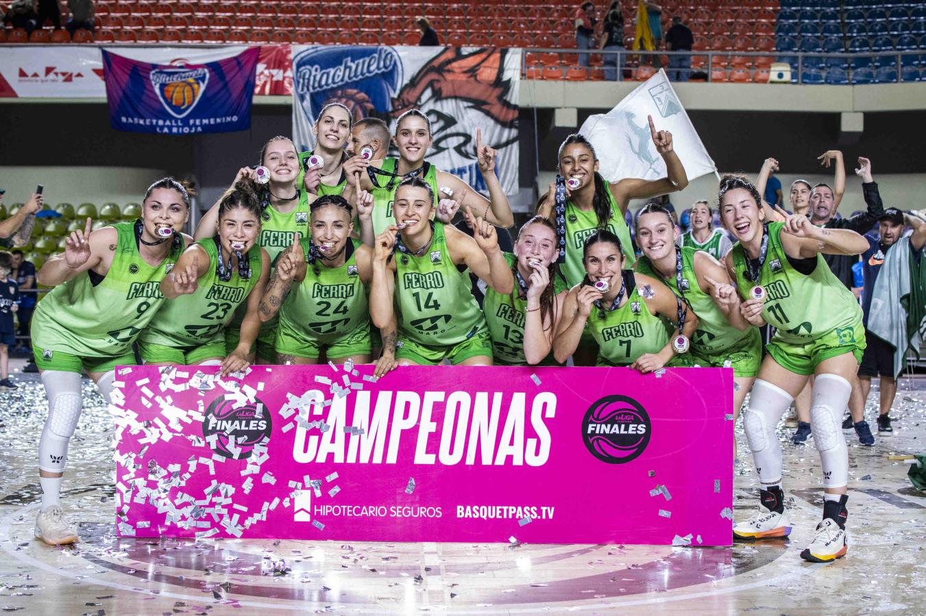 Imagen Ferro, el flamante campeón femenino de la Liga Nacional.