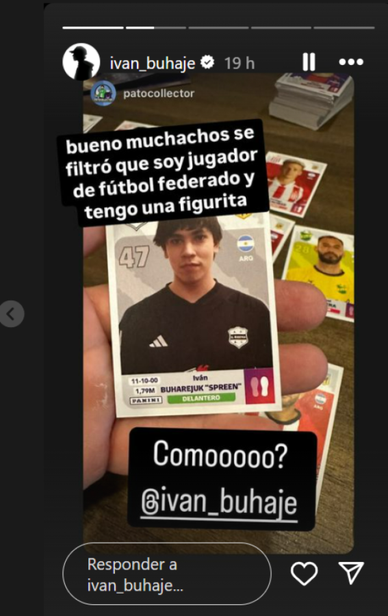 Imagen La figurita de Spreen que confirmó su inclusión como profesional en Riestra.