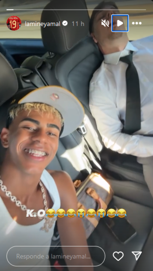 Imagen La historia de Yamal en Instagram tras el fin de fiesta.