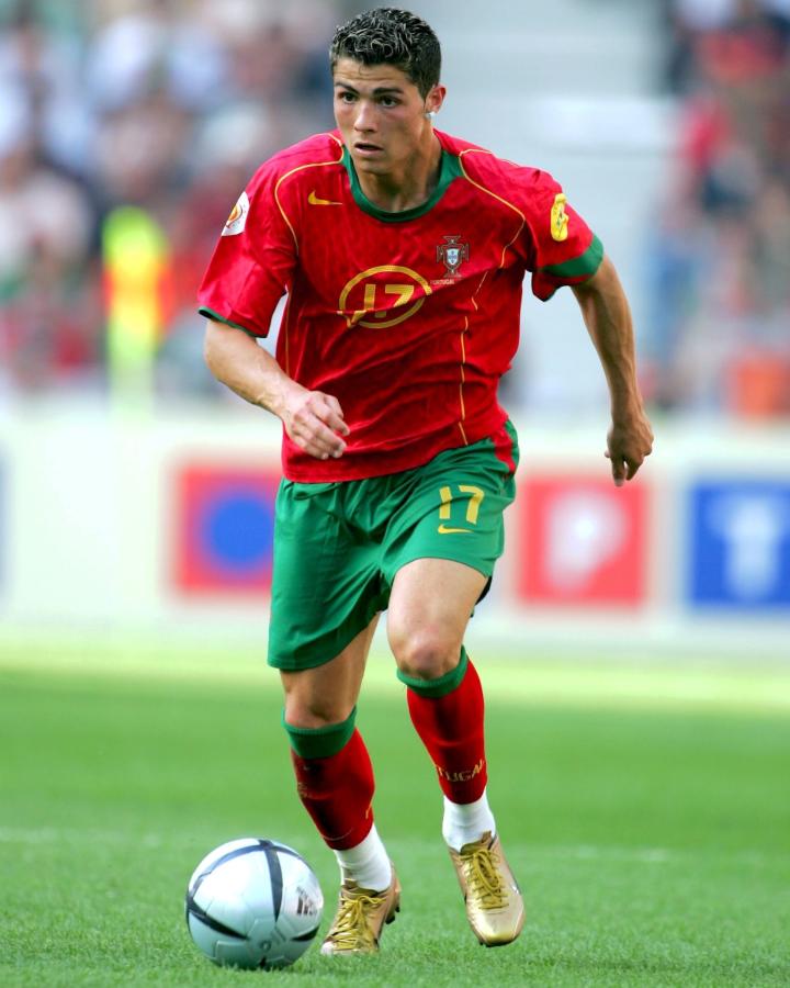 Imagen Cristiano Ronaldo, hace 20 años, en su primera Eurocopa: Portugal 2004.
