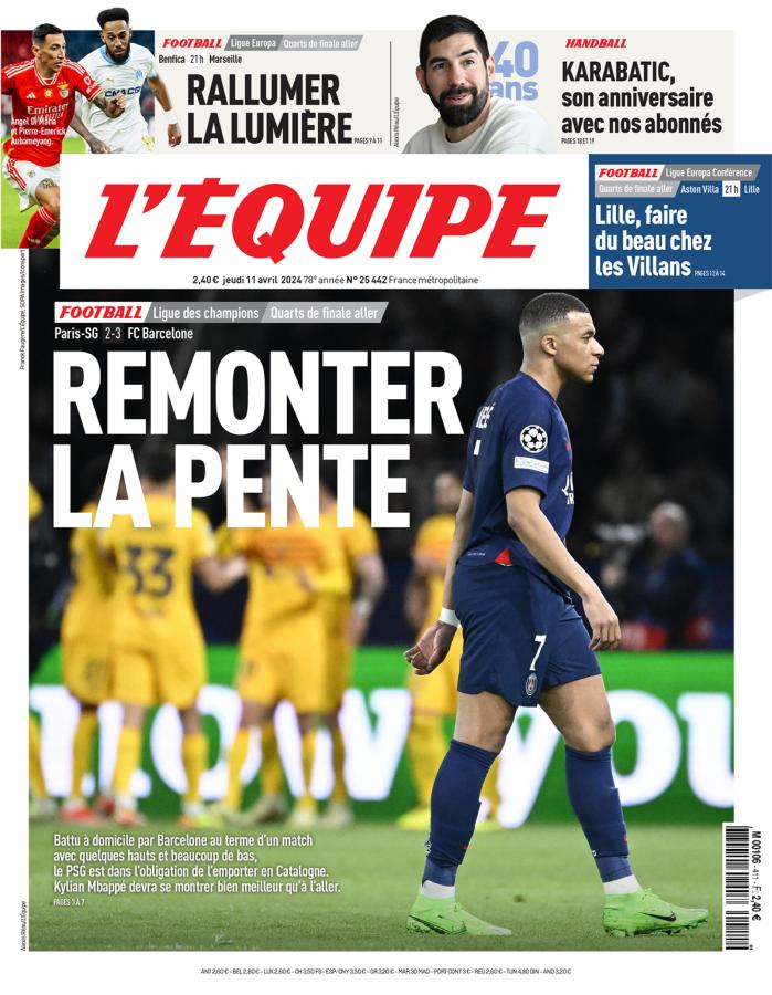 Imagen Mbappé, la cara de la derrota en Francia.