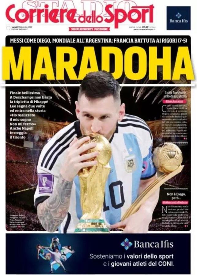 Imagen Il Corriere dello Sport y un inolvidable: "Maradoha".