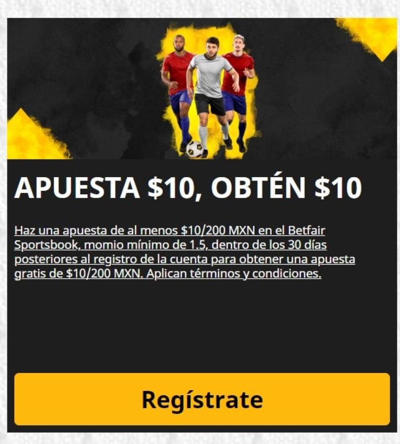 Imagen Bono Betfair