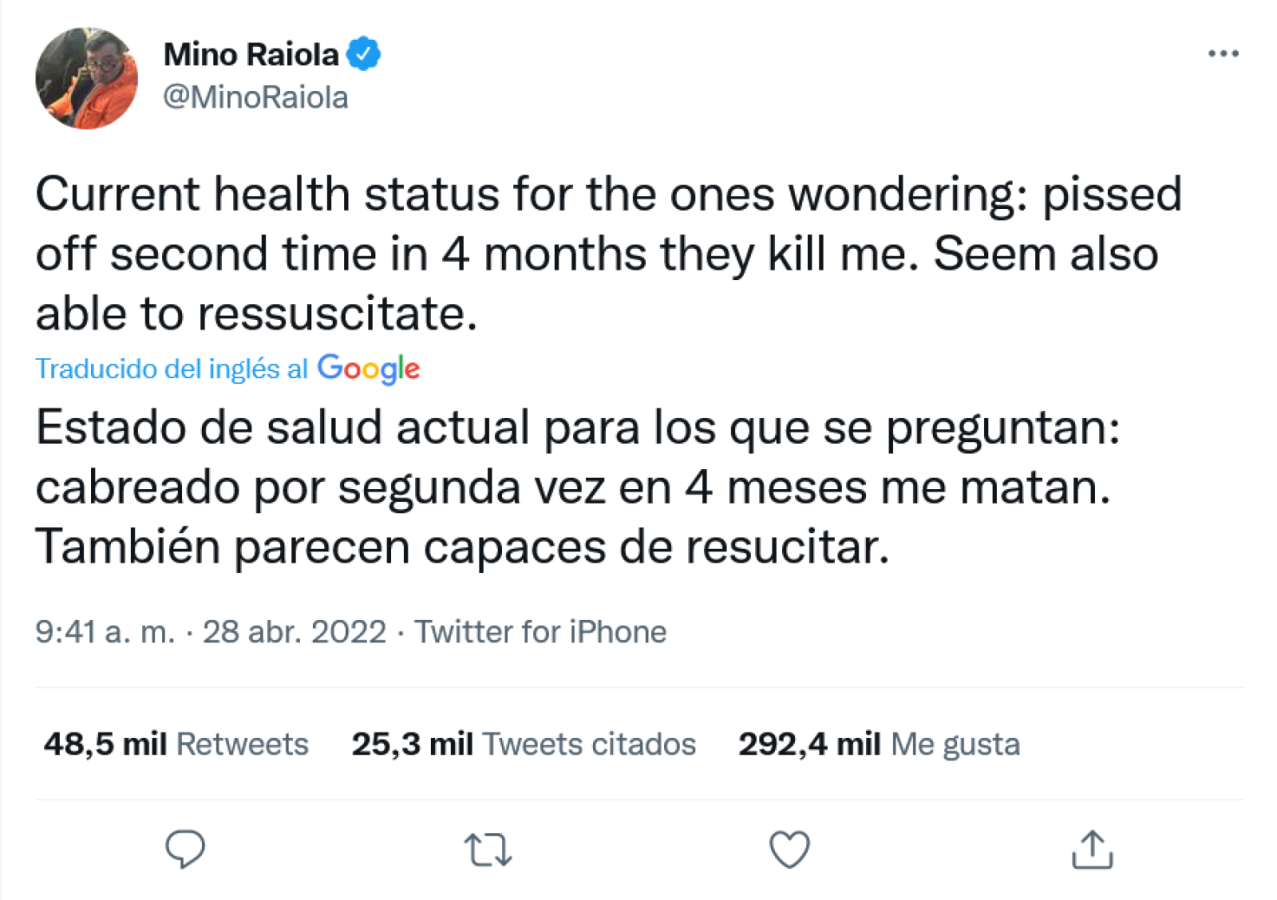 Imagen La desmentida de Raiola.