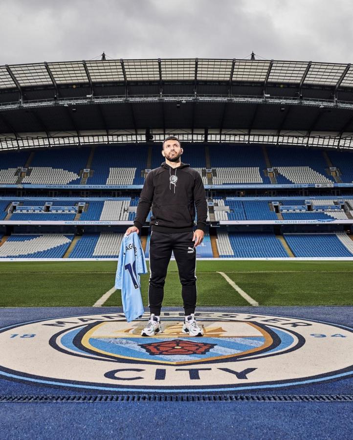 Imagen Agüero en la previa al duelo contra Everton, que marcará su despedida de la Premier