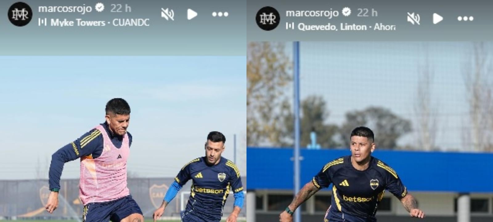 Imagen Las dos historias musicalizadas que publicó Marcos Rojo.