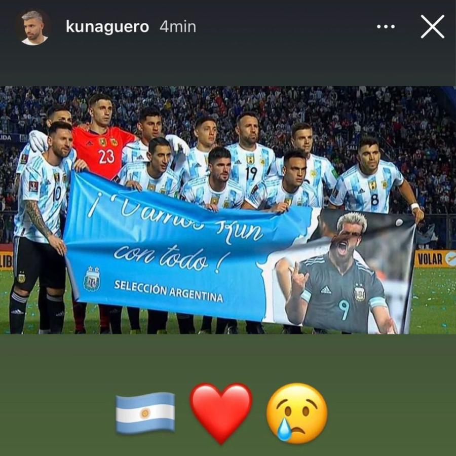 Imagen La emoción de Sergio Agüero en su IG