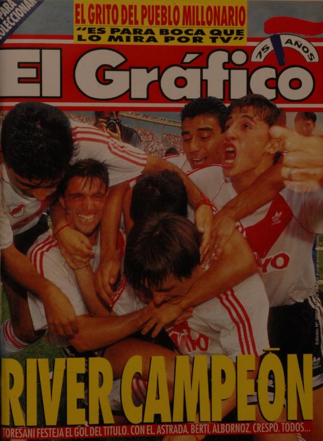 Imagen Tapa del 22.3.94. River Campeón