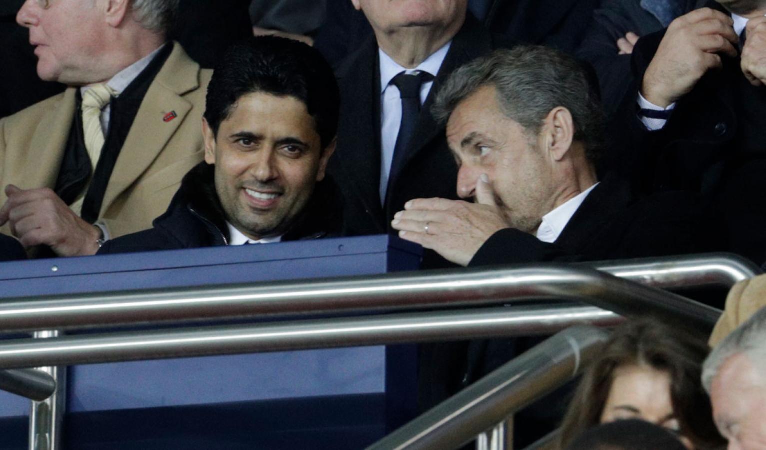 Imagen Nasser Al Khelaifi, junto con el ex presidente francés Nicolás Sarkozy.