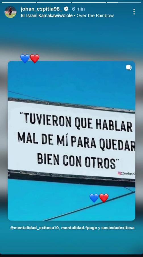 Imagen La historia subida por Romaña mientras se define su pase a River.