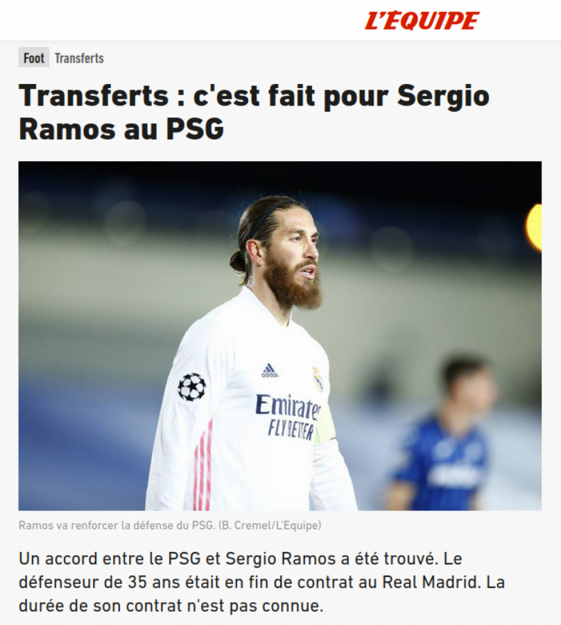 Imagen El diario deportivo L' Equipe da por hecha la transferencia.