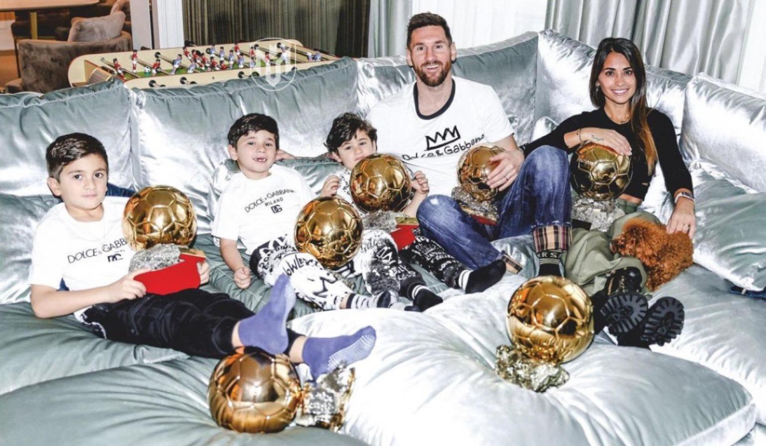 Imagen Messi en familia.