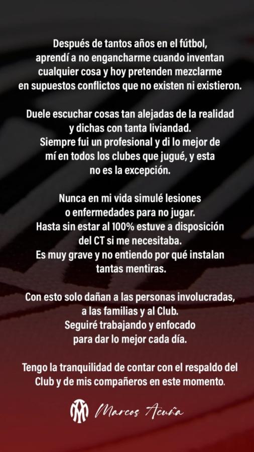 Imagen El fuerte posteo de Marcos Acuña