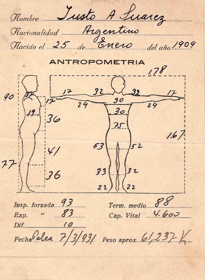 Imagen La ficha física de Justo Suárez antes de la pelea con el chileno Loayza