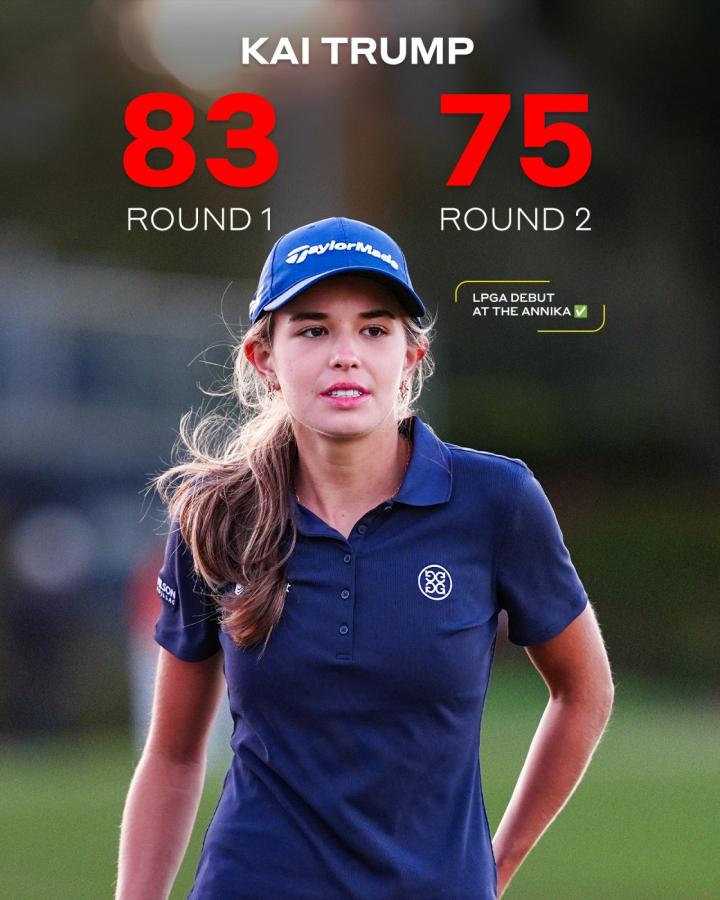 Imagen Kai Trump no pudo pasar el corte de la segunda ronda de The Annika.