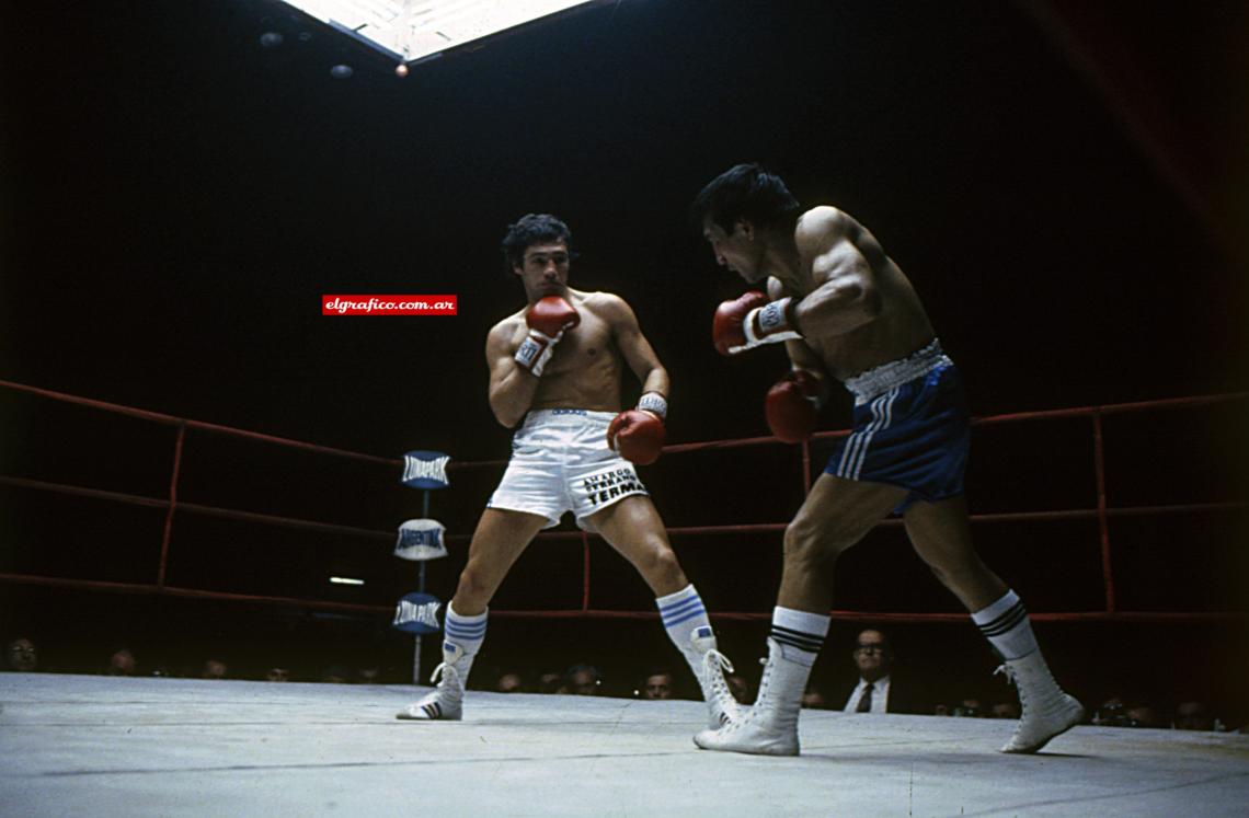 Imagen Sacco vs. Saldaño en el Luna Park. Aquella noche ganó Uby, aunque la felicidad no fue completa, se terminó de lesionar la mano derecha. La pelea fue el 8 de octubre de 1983 y el triunfo fue en el quinto round.