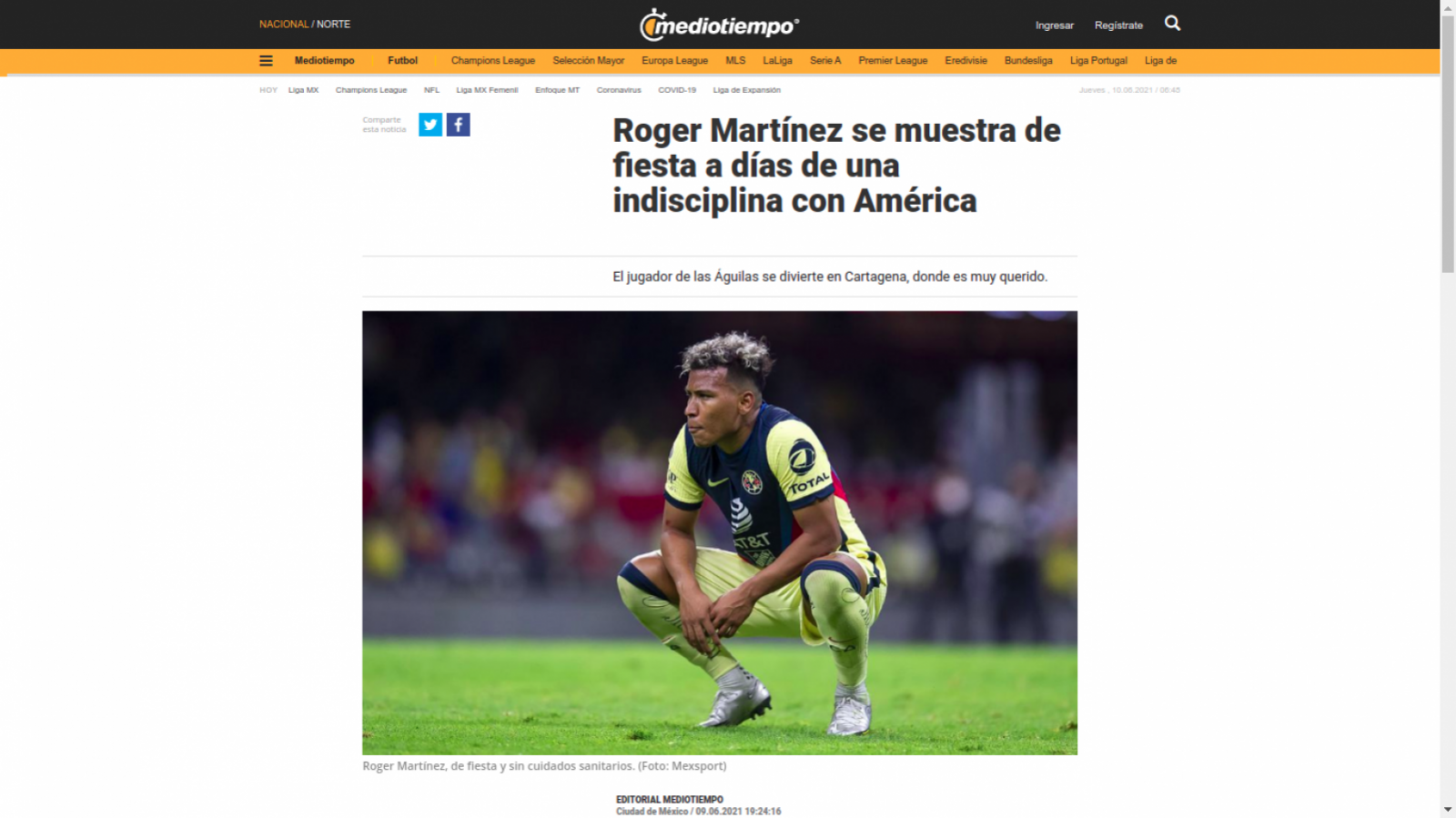 Los medios Mexicanos reflejan la actualidad de Roger Martínez